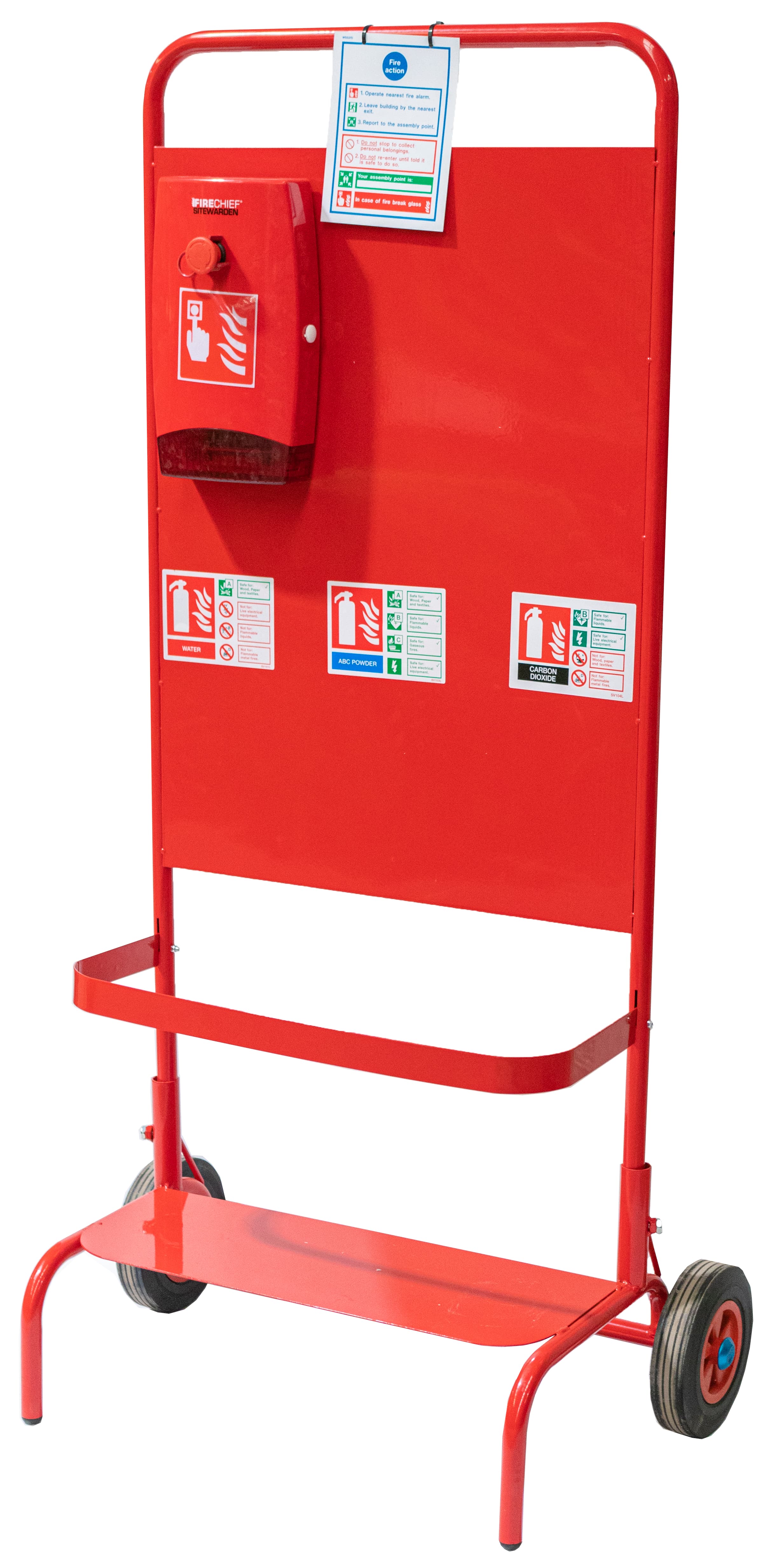 Triple Extinguisher Fire Point Trolley